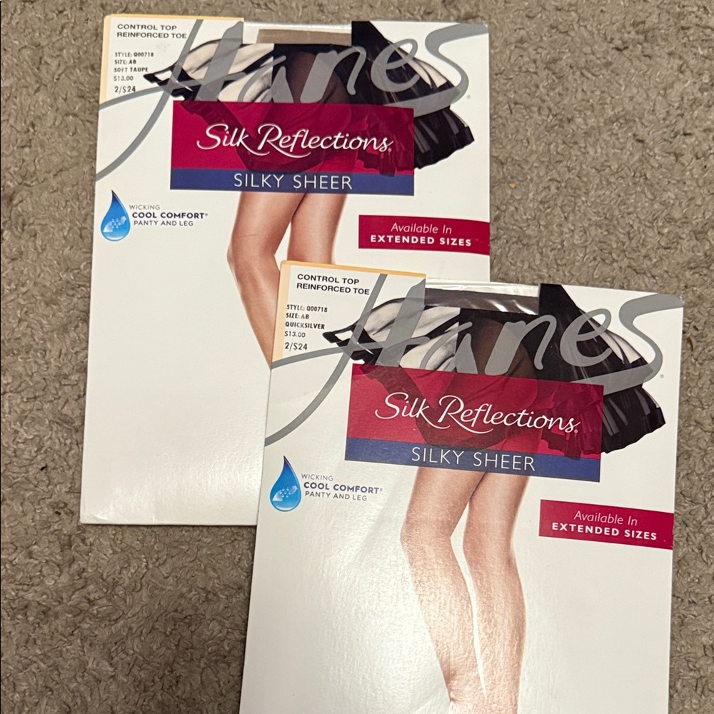 Hanes Silk Reflections Silky Sheer Hosiery- Control Top, Reinforced Toe